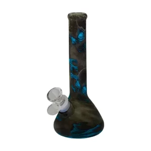 Bong Silicona Luminoso Junior Calaveras Azules