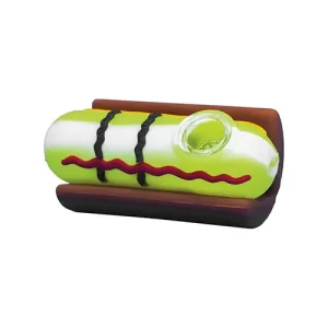 Pipa Silicona Hot Dog Amarillo