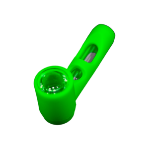 Pipa Vidrio Silicona Martillo Verde