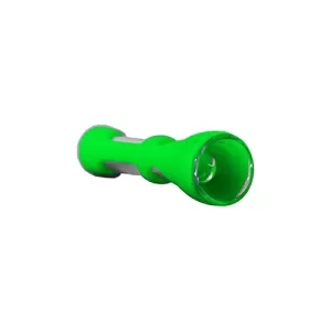 Pipa Vidrio Silicona Trompeta Verde